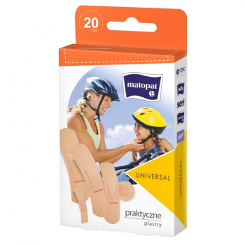 Plastry z opatrunkiem uniwersalne mix 20szt - Matopat Universal